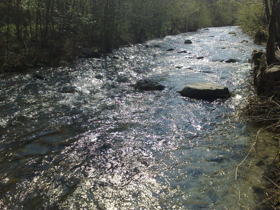Der Fluss Bormida di Pallare bei Pallare im savonischen Hinterland